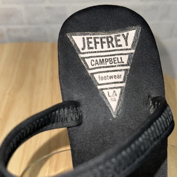 Jeffrey Campbell Clear Stretch Strap Acrylic Translucent Block Heel Sandal Heels - Picture 4 of 12